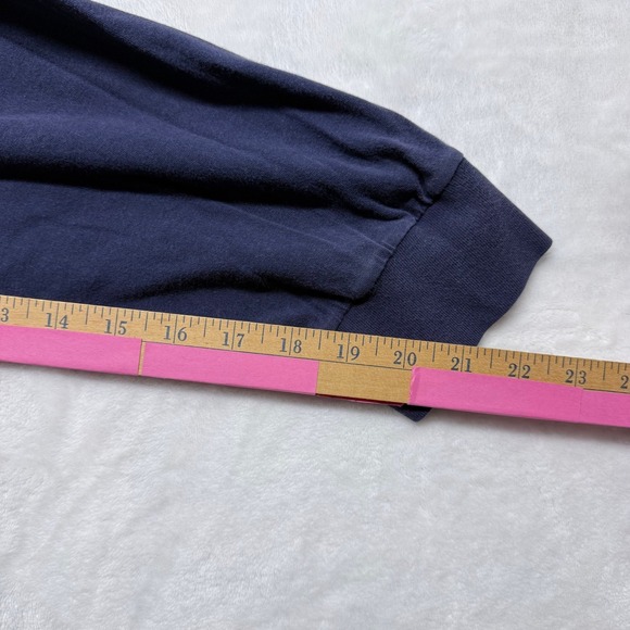Vintage Polo Ralph Lauren Mens Long Sleeve T Shirt Blue‎ XL Cotton Made USA - Picture 6 of 8